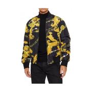 Omkeerbare Bomberjack met Print Versace Jeans Couture , Black , Heren