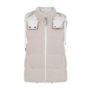 Cdr24 Burro Gilet Brunello Cucinelli , Beige , Dames