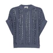 Blauwe Avion Sweater Brunello Cucinelli , Blue , Dames