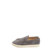 Grijze Heren Mocassins Schoenen Brunello Cucinelli , Gray , Heren