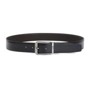 Gekleurde Leren Riem Ermenegildo Zegna , Black , Heren