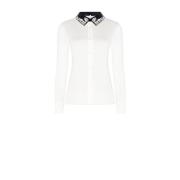 Elegante Blouse - Herfst Winter Collectie Rinascimento , White , Dames