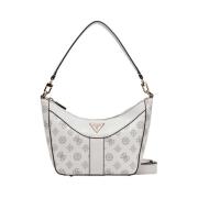 Elegante witte handtas met gouden details Guess , White , Dames