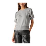 Grijze Gebreide Tee voor Vrouwen Minus , Gray , Dames