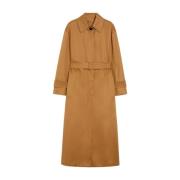 Bruine Trenchcoat met Riem Max Mara Studio , Brown , Dames