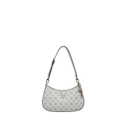 Witte Shopper Tas met Gouden Details Guess , White , Dames