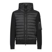 Hybride Gebreide en Dons Cardigan Moncler , Black , Heren