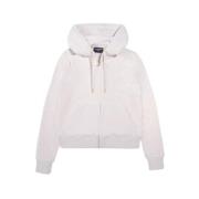 Fluwelen hoodie met slanke pasvorm Juicy Couture , Pink , Dames