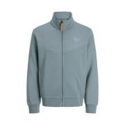 Blauwe Zip High Neck Sweatshirt Jack & Jones , Green , Heren