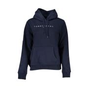 Blauwe Katoenen Hoodie voor Vrouwen Tommy Hilfiger , Blue , Dames