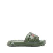 Khaki Ronde Open Teen Sandalen Kenzo , Green , Heren