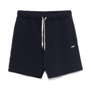 Donkerblauwe Shorts met Koord en Logo Autry , Blue , Heren