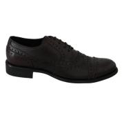 Elegante Heren Leren Derby Dress Schoenen Dolce & Gabbana , Black , He...