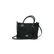 Zwarte en Zilveren Leren Handtas Jr-W-1120 John Richmond , Black , Dam...