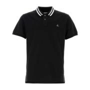 Zwarte Piquet Polo Shirt Vivienne Westwood , Black , Heren