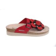 Rode Slide Teen Sandaal voor Vrouwen Mephisto , Red , Dames