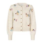 Bloemenwol Vest Dea Kudibal , Beige , Dames