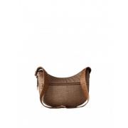 Kleine Beige/Bruine Luna Tas Borbonese , Brown , Dames