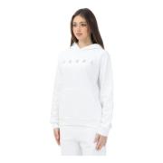 Witte hoodie met contrastlogo Marni , White , Dames