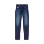 Regular Fit Stretch Katoen Jeans Diesel , Blue , Heren