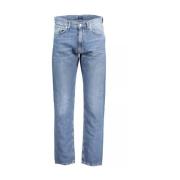 Blauwe Katoenen Heren Jeans Gant , Blue , Heren