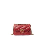 Klassieke Rode Puff Love Birds Tas Pinko , Red , Dames