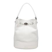 Melkleren Bucket Bag Draaivergrendeling Zanellato , White , Dames