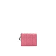 Stijlvol Leren Portemonnee met Charms Dior , Pink , Dames