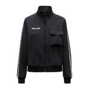 Logo Windbreaker Jas Zwart Mannen Moncler , Black , Heren