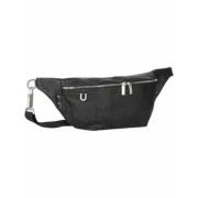 Zwarte leren Bumbag met ritssluiting Rick Owens , Black , Unisex