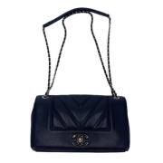 Pre-owned Leather chanel-bags Chanel Vintage , Black , Dames