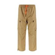 Nylon Cargo Broek met Trekkoord Taille Moncler , Beige , Heren