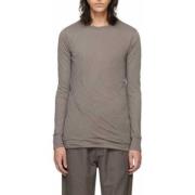 Double Long Sleeve T-shirt Dust Rick Owens , Brown , Heren