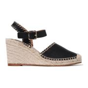 Leren sleehak sandalen met gespsluiting Chloé , Black , Dames