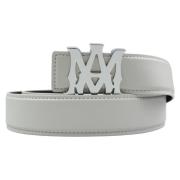 Luxe Nappa leren riem 'Alabaster' Amiri , White , Heren