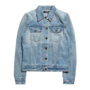 Denim Jack Vrouwen Knoopsluiting Zakken Amiri , Blue , Dames