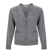 Wollen Vest met Ribboorden Thom Browne , Gray , Heren