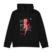 Hoodie met voorprint detail Neil Barrett , Black , Heren