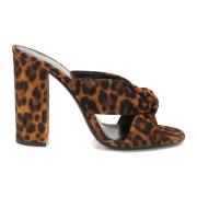 Loulou Leren Muiltjes Saint Laurent , Brown , Dames