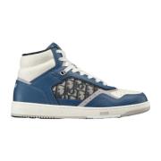 High-Top Oblique Sneakers Dior , Blue , Heren