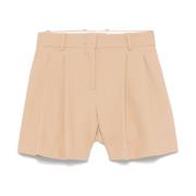 Denim shorts met geborduurde details Ermanno Scervino , Beige , Dames