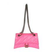 Crush Small Chain Tas Balenciaga , Pink , Dames