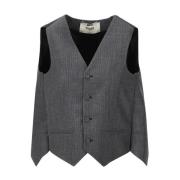 Gestreepte Vest Top Runway Stijl Fendi , Gray , Dames