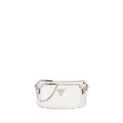 Witte Handtas met Gouden Details Guess , White , Dames