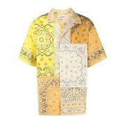 Bandana Print Korte Mouw Overhemd Kenzo , Yellow , Heren