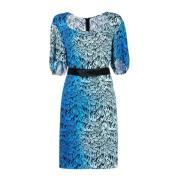 Patroonjurk met Glimlachend Detail Stella McCartney , Blue , Dames