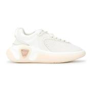 Sneakers met Mesh Panel en Zijlogo Balmain , White , Heren