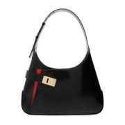 Gancini Arch Hobo Schoudertas Salvatore Ferragamo , Black , Dames