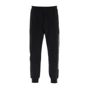 Logo Katoenen Broek met Trekkoord Taille Alexander McQueen , Black , H...