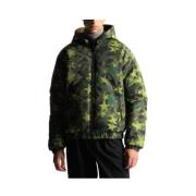 Groene Camo Gewatteerde Jas Versace Jeans Couture , Green , Heren